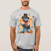 T-shirt T-Rex Thanksgiving Pilgrim (Devant)