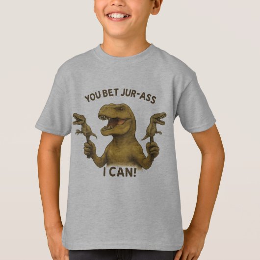 T-shirt T-Rex Vous Pariez Jur-Ass Je Peux (Devant)
