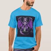 T-shirt T shart degron chat cotan design dessin animé styl (Devant)