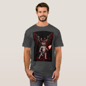 T-shirt t shart fansi fâché noir rouge design (Devant entier)