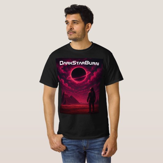 T-shirt 🪐 T-Shi double face DarkStarBurn "Eclipse Descent (Devant entier)