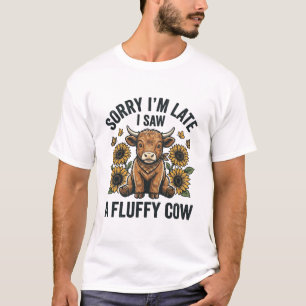 T-shirt T-Shi Gravure Vintage Tournesol Vache Mignonne Drô