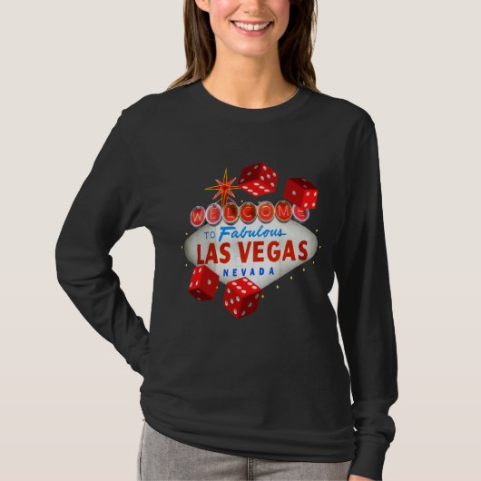 T-shirt T-shift long à manches longues Lucky Las Vegas (Devant)