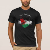 T-shirt T-Shir à deux mains libres Palestine (Devant)