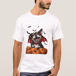 T-shirt T-Shir Classique Chien Vampire Halloween avec Citr