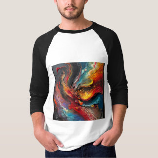 T-shirt "T-shirt Abstrait Firestorm Art"