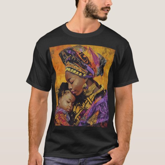 T-shirt "T-shirt Afrocentrique Mère & Enfant Embrace (Devant)