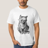 T-shirt T-Shirt, animal de chat mignon (Devant)