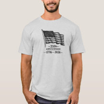 T Shirt Anniversaire USA Encre Noire de Base sans