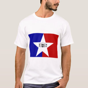 T-shirt T Shirt avec Drapeau de San Antonio City, Texas, U