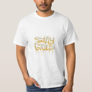 T-shirt T Shirt avec le slogan "Restez Doré".