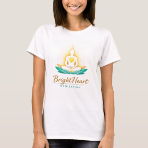 T-shirt T shirt avec logo de méditation Brightheart fémini