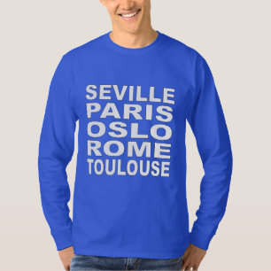 T-shirt T-shirt- basique bleu Design TOURISME EUROPE SPORT