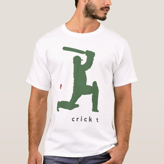 T-shirt T-Shirt, batteur de cricket (Devant)