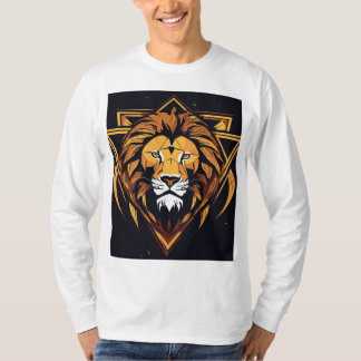 T-shirt "T-shirt blanc en forme de Lion majestueux"