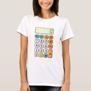 T-shirt T Shirt Calculatrice de Maths Mignonne pour les En