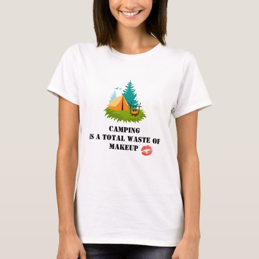 T-shirt T-shirt Camping humoristique (Devant)