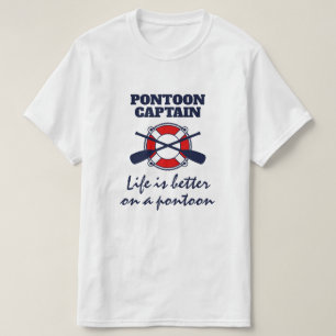 T-shirt T-Shirt, capitaine de bateau Pontoon, avec une cit