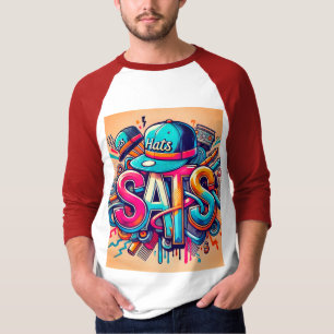 T-shirt "T-shirt "Casquette Street Art" en hip-hop vif