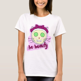 T-shirt T-shirt. Chat heureux et souriant customisé tendan