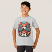 T-shirt T-Shirt, chiot astronaute pour chien spatial migno (Devant entier)