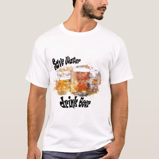 T-shirt T shirt citation funny rigolo beer lover cadeau (Devant)