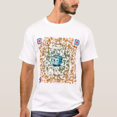 T-shirt T Shirt Custom cartoon QR-code with slogan (Devant)