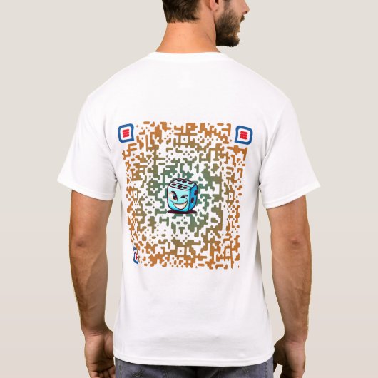 T-shirt T Shirt Custom cartoon QR-code with slogan (Dos)