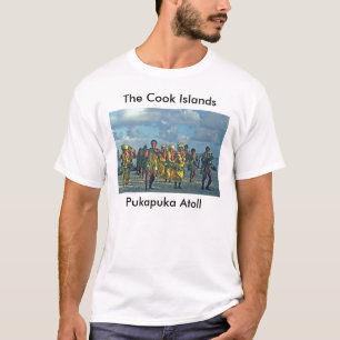 T-shirt T-shirt, danseurs, atoll de Pukapuka, les îles