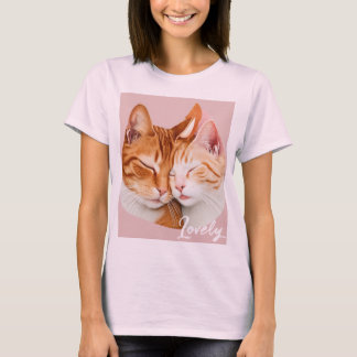 T-shirt "T-shirt de l'amour du couple de chats"
