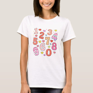 T-shirt T Shirt de nombres de maths mignons pour les enfan