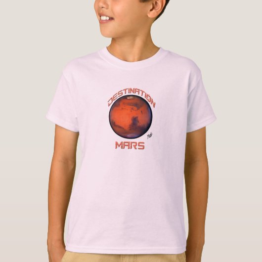 T-shirt "T-Shirt Destination Mars Long Manches Pour Enfant (Devant)