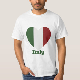T-shirt T-Shirt, Drapeau Coeur Italie