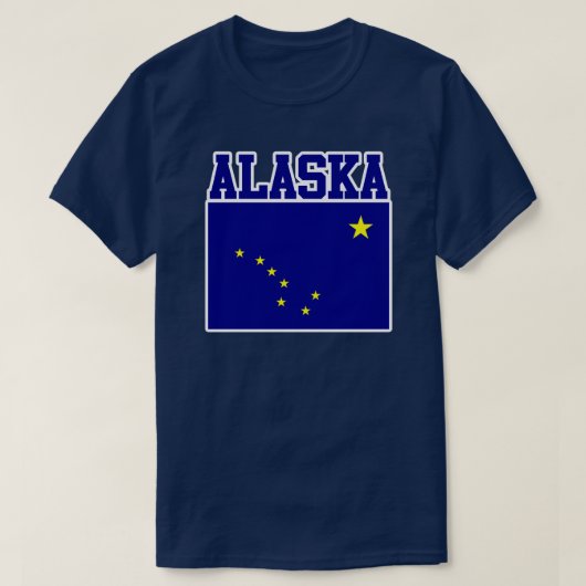 T-shirt T-Shirt, drapeau de l'État d'Alaska (Design devant)