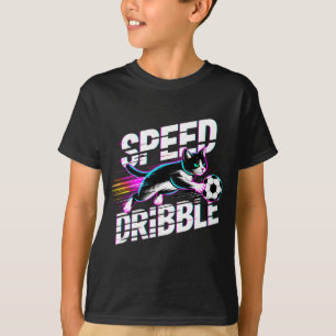 T-shirt T Shirt Drôle de Chat Jouant au Football pour Enfa