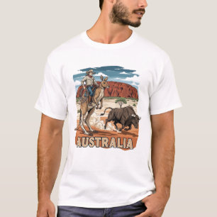 T-shirt T shirt drôle de kangourou australien