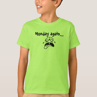 T-shirt T-shirt, enfants, lundi encore, cri