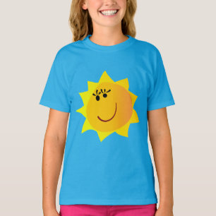 T-shirt "T-shirt fille au graphique jaune mignon "Soleil s
