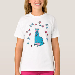 T-shirt T shirt fille Happy French Bull Dog blanc