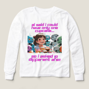 T-Shirt T-shirt Filles Amusantes Long Manches