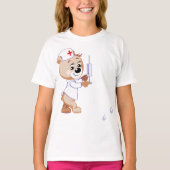 T-shirt T-shirt Filles de l'ours en peluche (Devant)