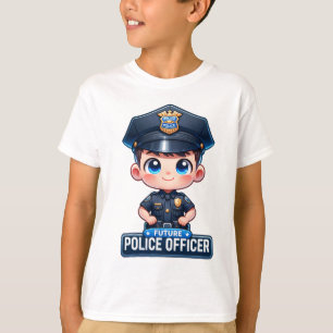 T-shirt T-Shirt, futur officier de police - jolie caricatu