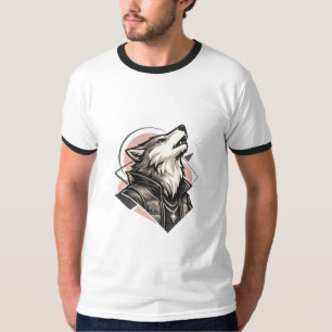 T-shirt "T-Shirt Géométrique Loup Majestueux"