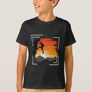 T-shirt T Shirt Hommes Femmes Garçon Rock Climbing Vintage