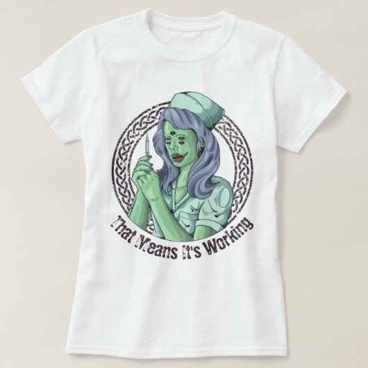 T-shirt T-Shirt, infirmière zombie (Design devant)