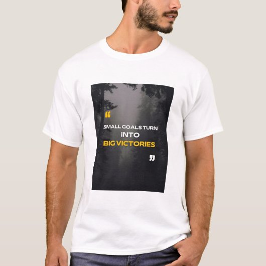 T-shirt "T-shirt Inspirer & Conquer Motivational Quote" (Devant)