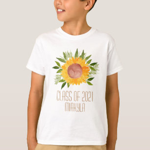 T-shirt T-Shirt, jeune fille de tournesol