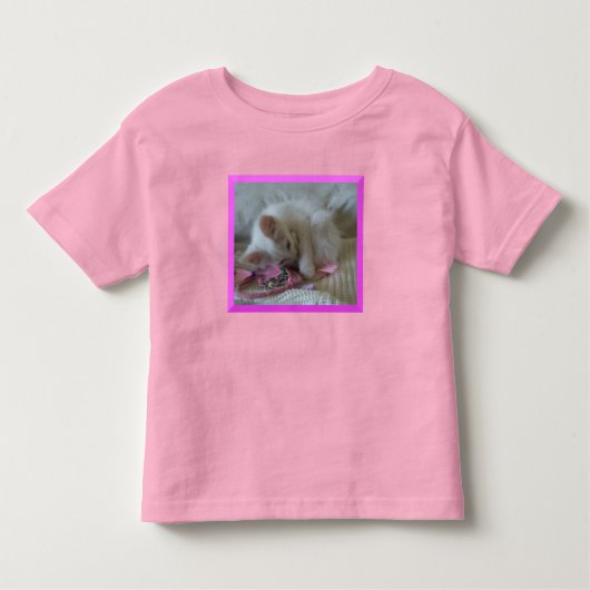 T-shirt T-shirt Kitten blanc (Devant)