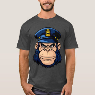 T-shirt T-Shirt, le singe des policiers