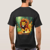 T-shirt "T-Shirt Lion Feu - Libérez Votre Force Intérieure (Dos)